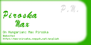 piroska max business card